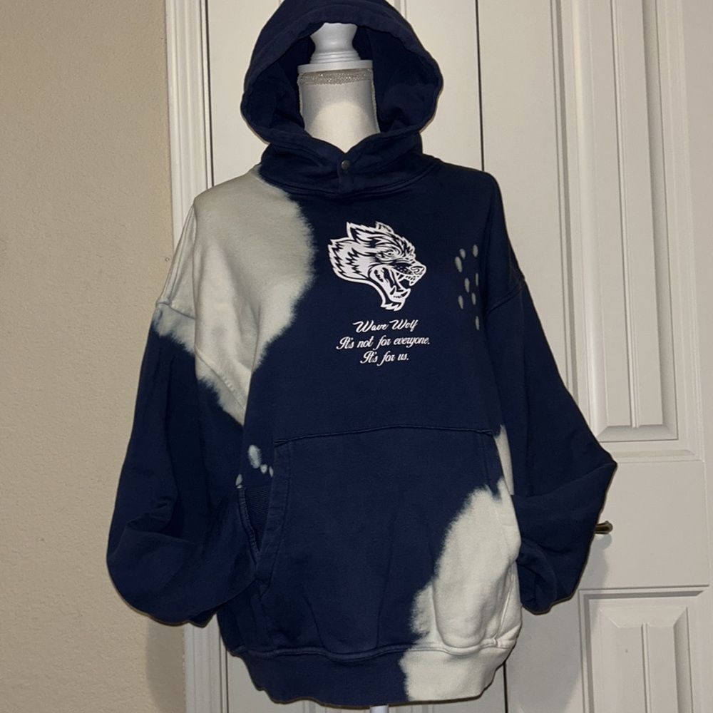 Darc Sport Blue and White Cotton hoodie